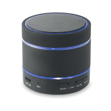 Portable Round ABS Bluetooth Speaker with LED Light with Customized Logo
